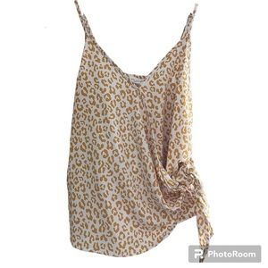 Stitch Fix Blu Pepper Leopard Print Galvin Faux Wrap Tank Blouse Size Small